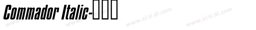 Commador Italic字体转换